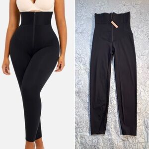 NWT SHAPELLX AirSlim ElasticFuse Waistband Shaping Leggings Tummy Control~ L🧡